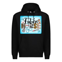 Black Western Future Nurse Premium Hoodie - LillyAllenDesigns