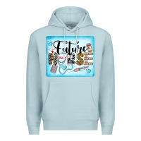 Blue Mist Western Future Nurse Premium Hoodie - LillyAllenDesigns