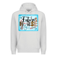 Dove Grey Western Future Nurse Premium Hoodie - LillyAllenDesigns