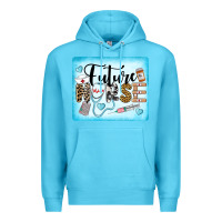 Ocean Blue Western Future Nurse Premium Hoodie - LillyAllenDesigns