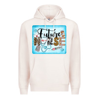 Pale Pink Western Future Nurse Premium Hoodie - LillyAllenDesigns