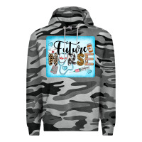 Slate Camo Western Future Nurse Premium Hoodie - LillyAllenDesigns