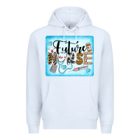White Western Future Nurse Premium Hoodie - LillyAllenDesigns