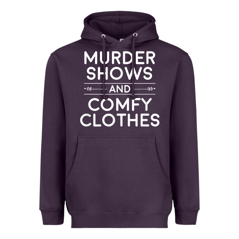 Crime Shows Shirt, Murder Shows And Comfy Clothes T Shirt Heavyweight Hoodie by linhVisuals | Teevron