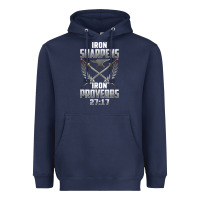 Navy iron sharpens iron quote proverbs 2717 christian cool gift t shirt Heavyweight Hoodie - linhVisuals