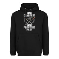 Black iron sharpens iron quote proverbs 2717 christian cool gift t shirt Heavyweight Hoodie - linhVisuals