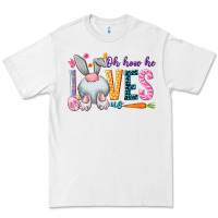 White Oh how he loves us Easter Day Premium Tee - HowdyJamesFarm