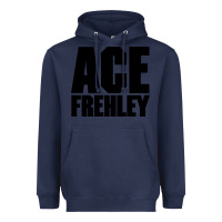 Navy the-ace-frehley-trouble-walkin-cool Heavyweight Hoodie - linhVisuals