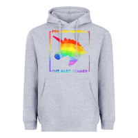 Heather Grey feeling magical but also stabby unicorn rainbow t shirt Heavyweight Hoodie - linhVisuals