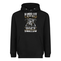Black mens hands off of my rod bass fishing fisherman t shirt Heavyweight Hoodie - linhVisuals