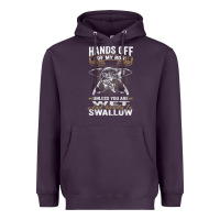 Plum mens hands off of my rod bass fishing fisherman t shirt Heavyweight Hoodie - linhVisuals