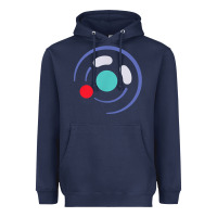 Navy minimalist game cube controller throwback retro gamer t shirt Heavyweight Hoodie - linhVisuals