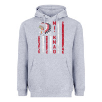 Heather Grey mi’kmaq tribe native american flag mi’kmaq heritage related t shir Heavyweight Hoodie - linhVisuals