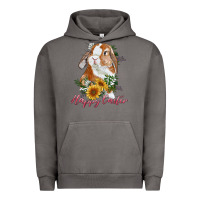 Happy Easter With Bunny And Sunflowers Urban Hoodie | Teevron