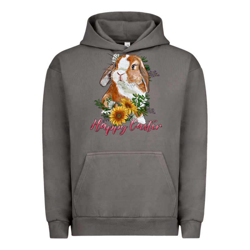 Happy Easter With Bunny And Sunflowers Urban Hoodie by RanaPortraitStore | Teevron