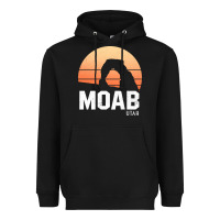 Black moab utah arches national park vintage retro outdoor hiking pullover h Heavyweight Hoodie - linhVisuals