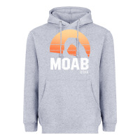 Heather Grey moab utah arches national park vintage retro outdoor hiking pullover h Heavyweight Hoodie - linhVisuals