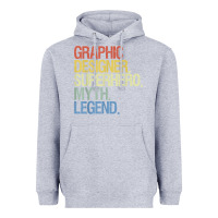 Heather Grey funny graphic designer t shirt Heavyweight Hoodie - linhVisuals