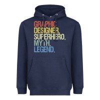 Navy funny graphic designer t shirt Heavyweight Hoodie - linhVisuals