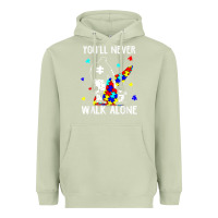 Matcha autism dad you will never walk alone support autism son t shirt Heavyweight Hoodie - linhVisuals
