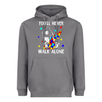 Storm autism dad you will never walk alone support autism son t shirt Heavyweight Hoodie - linhVisuals