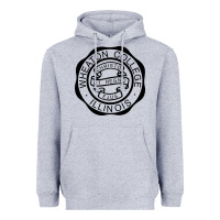 Heather Grey wheaton college illinois Heavyweight Hoodie - linhVisuals