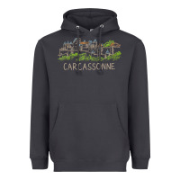 Smoke carcassonne france unique hand drawn art gift men women t shirt Heavyweight Hoodie - linhVisuals