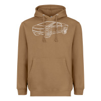 Toasted Coconut cybertrucks line art pocket futuristic ev truck cyber design t shirt Heavyweight Hoodie - linhVisuals