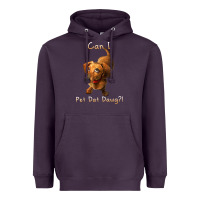 Plum can i pet dat dawg funny dog dachshund lover doxie gift t shirt Heavyweight Hoodie - linhVisuals