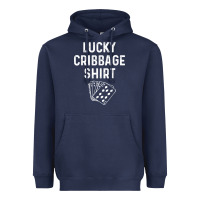 Navy funny cribbage shirt lucky card game player lover gift t shirt Heavyweight Hoodie - linhVisuals