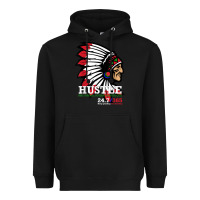 Black hustle 247 gang clothing native american men gift t shirt t shirt Heavyweight Hoodie - linhVisuals