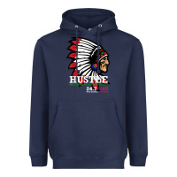 Navy hustle 247 gang clothing native american men gift t shirt t shirt Heavyweight Hoodie - linhVisuals