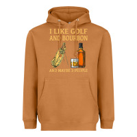 Meerkat i like golf and bourbon and maybe 3 people t shirt Heavyweight Hoodie - linhVisuals