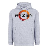 Heather Grey ryzen free world Heavyweight Hoodie - linhVisuals