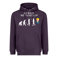 Plum go back we fucked up funny anti trump 2020 election apparel t shirt Heavyweight Hoodie - linhVisuals