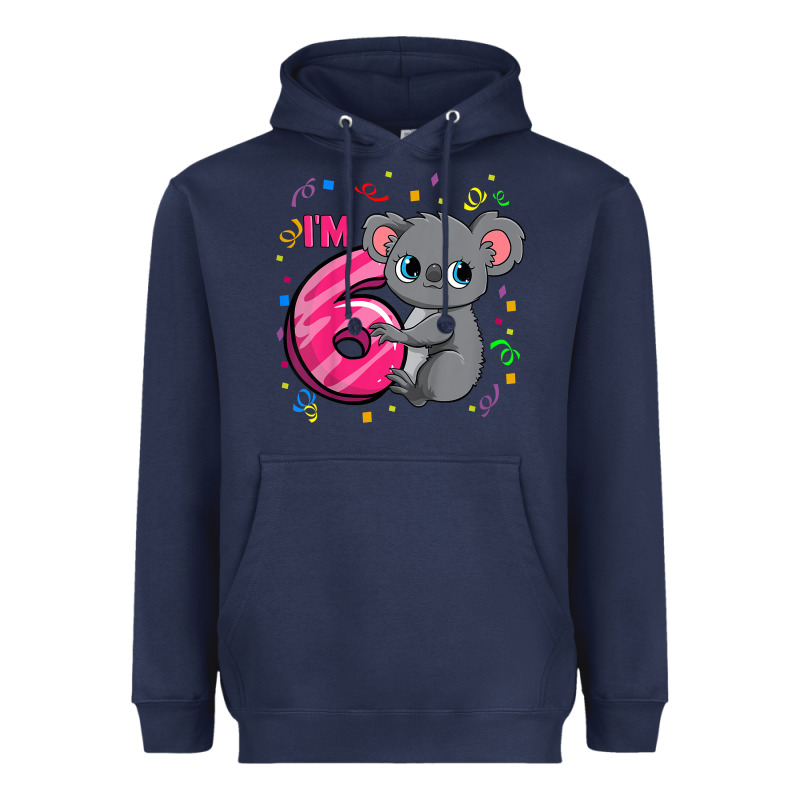 Kids 6th Birthday Shirt For Girls Koala Bear 6 Years Old T Shirt Heavyweight Hoodie by linhVisuals | Teevron