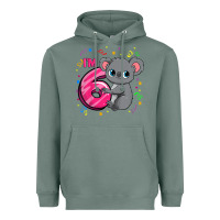 Sage kids 6th birthday shirt for girls koala bear 6 years old t shirt Heavyweight Hoodie - linhVisuals