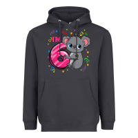 Smoke kids 6th birthday shirt for girls koala bear 6 years old t shirt Heavyweight Hoodie - linhVisuals