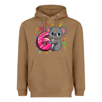 Toasted Coconut kids 6th birthday shirt for girls koala bear 6 years old t shirt Heavyweight Hoodie - linhVisuals
