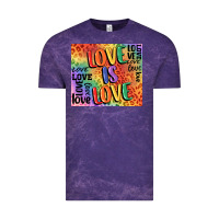 Cloud Purple Pride love is love Vintage Tee - FaDigitalArtStudio
