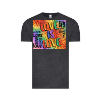 Vintage Black Pride love is love Vintage Tee - FaDigitalArtStudio