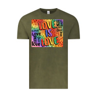 Vintage Olive Pride love is love Vintage Tee - FaDigitalArtStudio