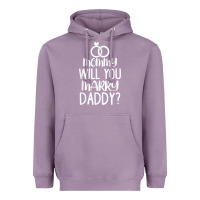 Lavender kids mommy will you marry my daddy funny marriage proposal t shirt Heavyweight Hoodie - linhVisuals