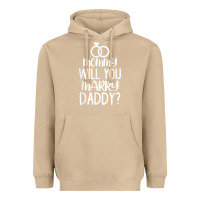 Mushroom kids mommy will you marry my daddy funny marriage proposal t shirt Heavyweight Hoodie - linhVisuals