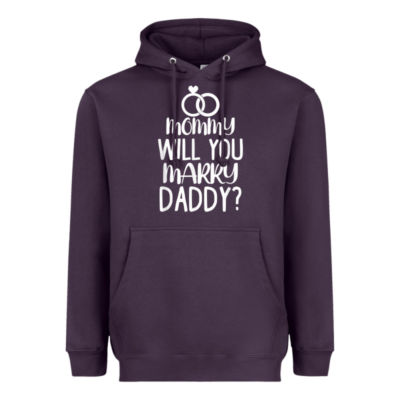 Kids Mommy Will You Marry My Daddy Funny Marriage Proposal T Shirt Heavyweight Hoodie by linhVisuals | Teevron