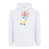 White jj cocomelon babyshark Heavyweight Hoodie - linhVisuals