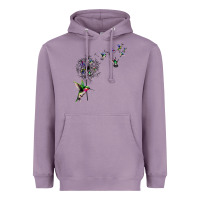 Lavender bird hummingbird dandelion flowers shirt for women men t shirt Heavyweight Hoodie - linhVisuals