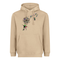 Mushroom bird hummingbird dandelion flowers shirt for women men t shirt Heavyweight Hoodie - linhVisuals