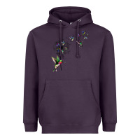 Plum bird hummingbird dandelion flowers shirt for women men t shirt Heavyweight Hoodie - linhVisuals