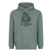 Sage ave maria schubert latin mass blessed mother hail mary lady t shirt Heavyweight Hoodie - linhVisuals